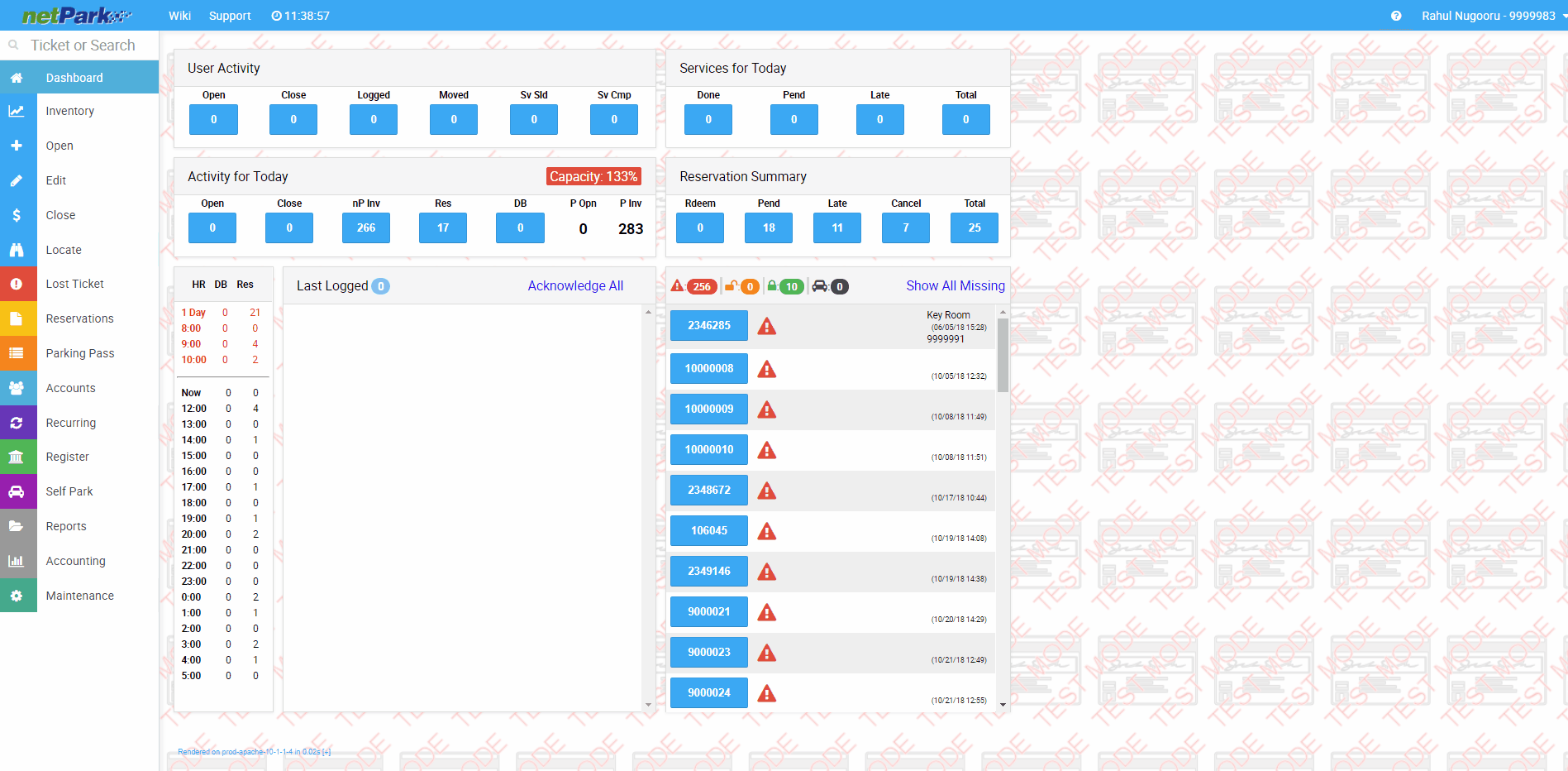 Open Edit Ticket Maintenance