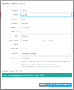 Waiting List Approval Modal